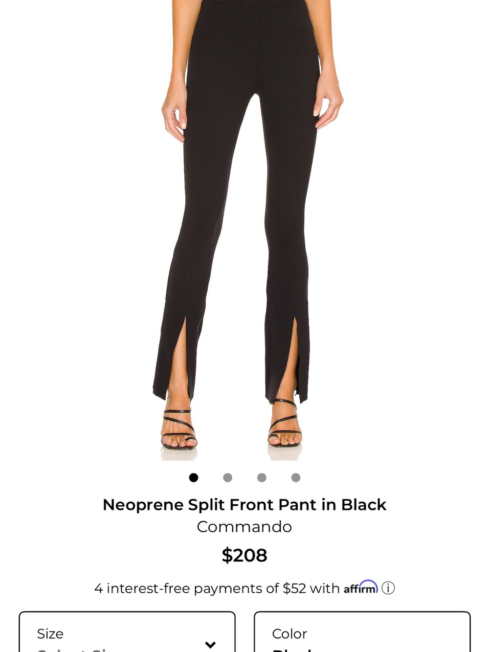 Commando Black Neoprene Pant (NWOT)